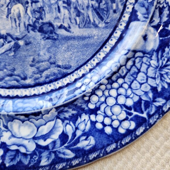 Antique Rowland and Marsellus Battle of Germantown Plate Historical Transferware - Picture 7 of 8